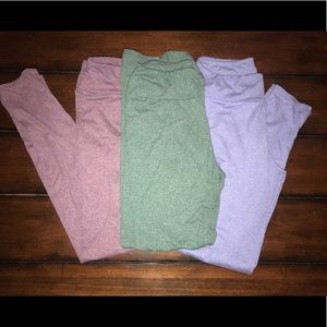 All three One Size LuLaRoe leggings